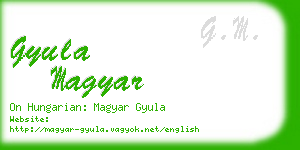 gyula magyar business card